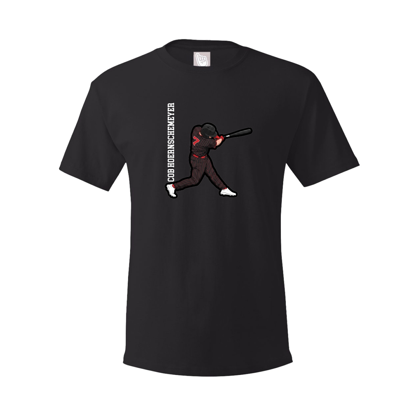 Youth Tee — Name Vertical in Black