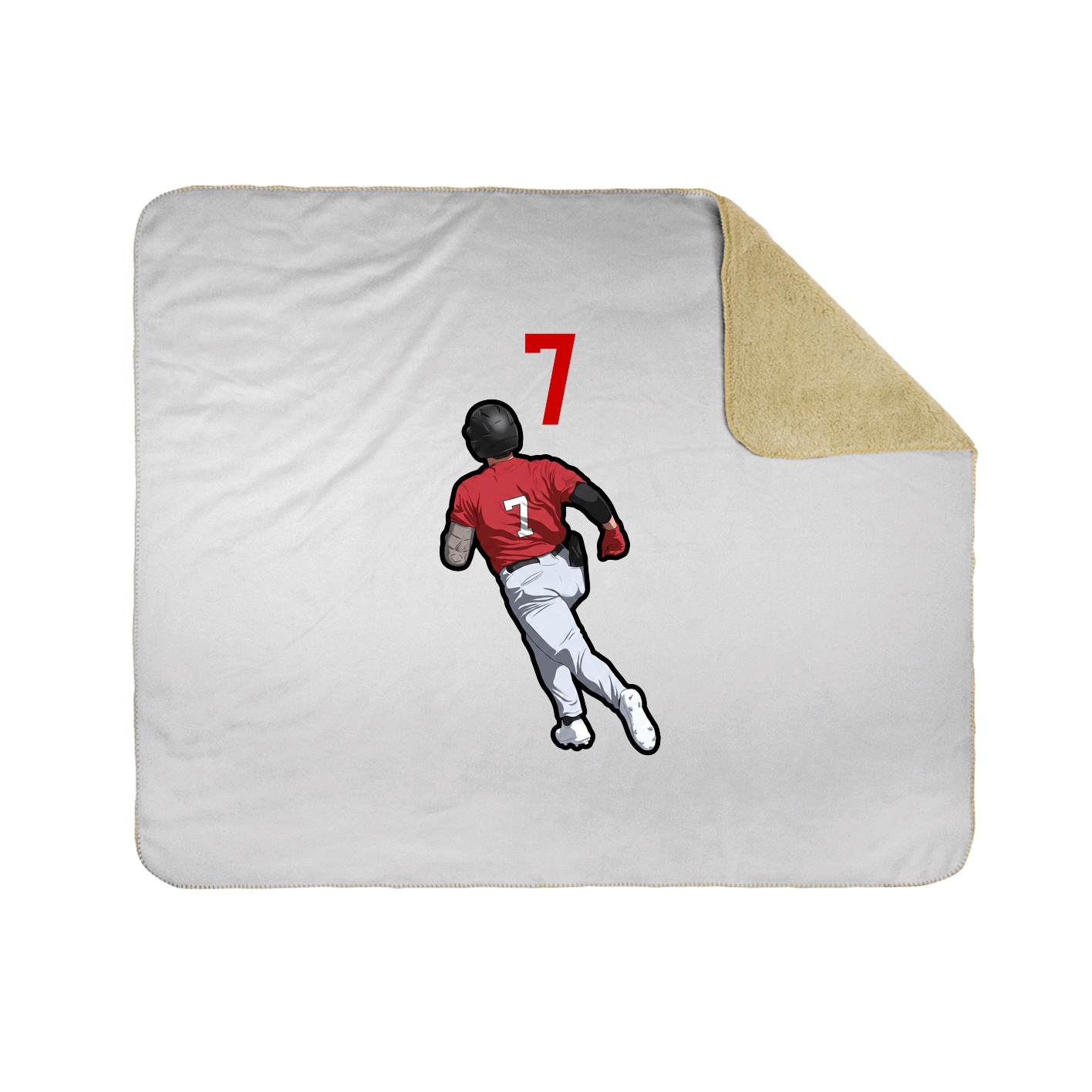 Throw Blanket — Number Top in White