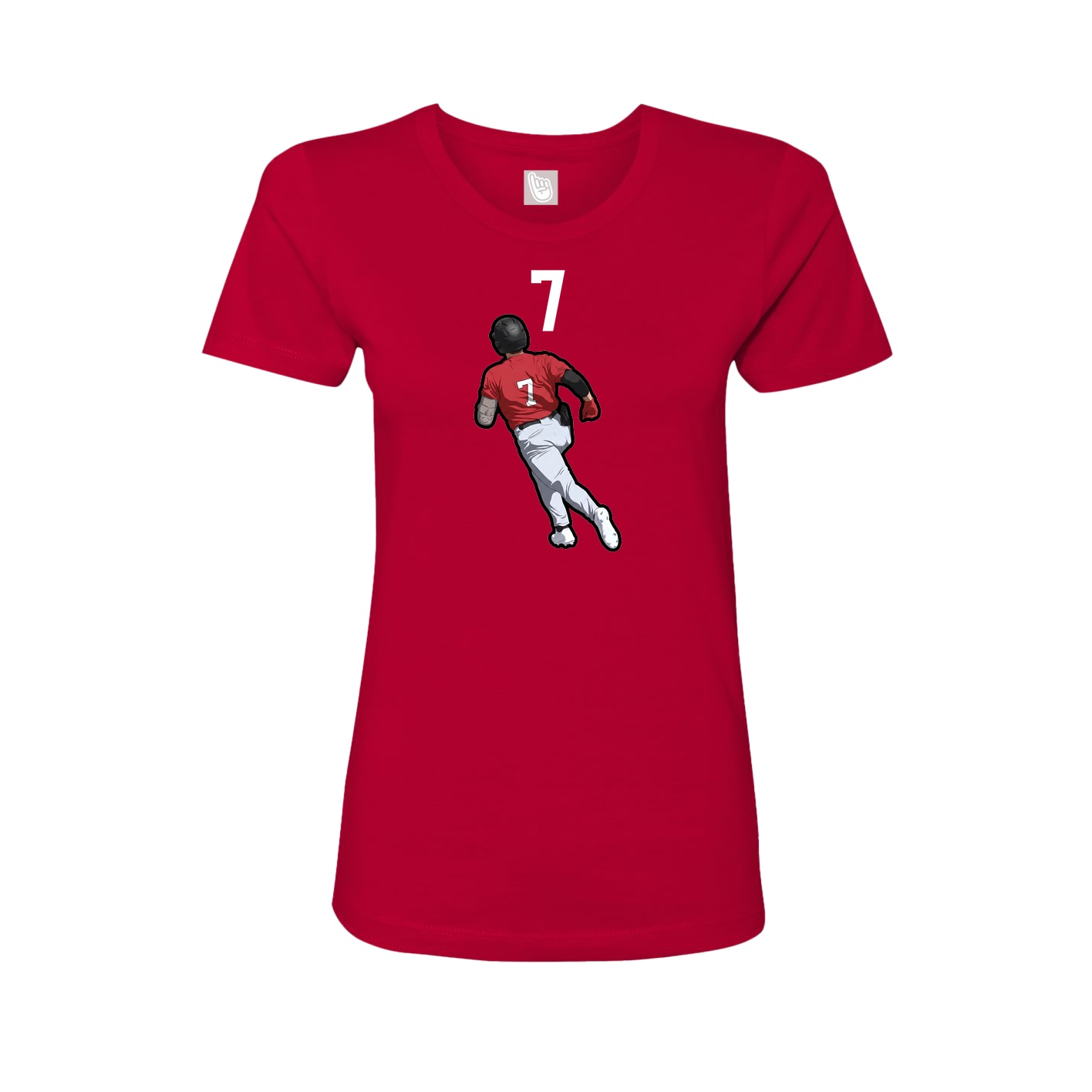 Womens Tee — Number Top in Red