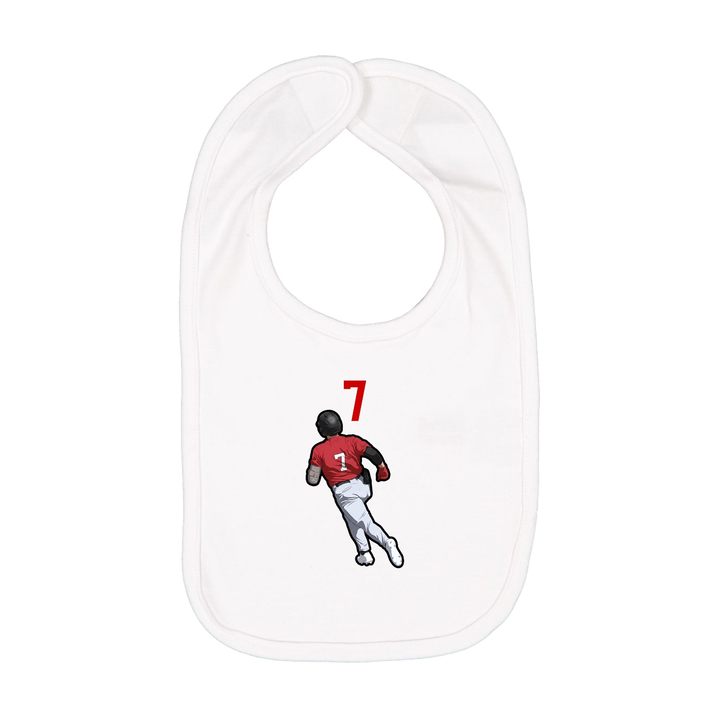 Infant Bib — Number Top in White