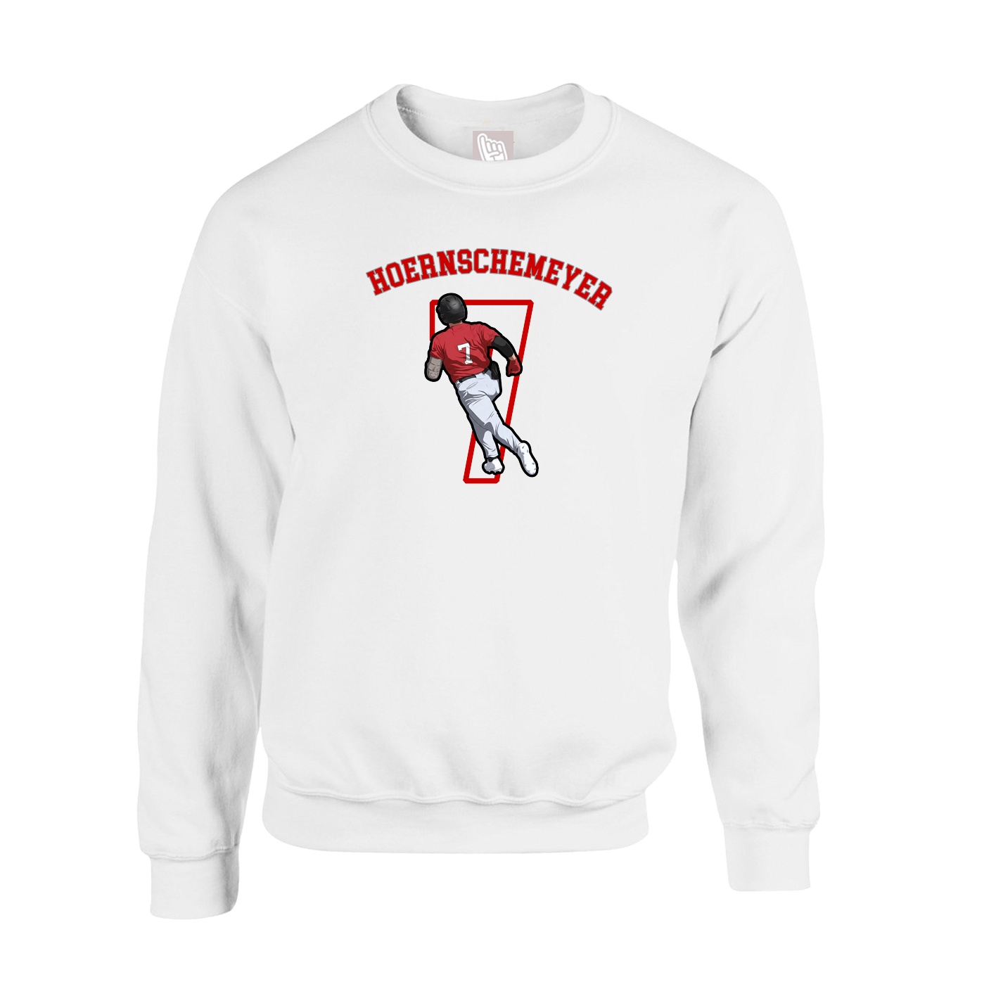 Fleece Crew — Shirsey Arch in White