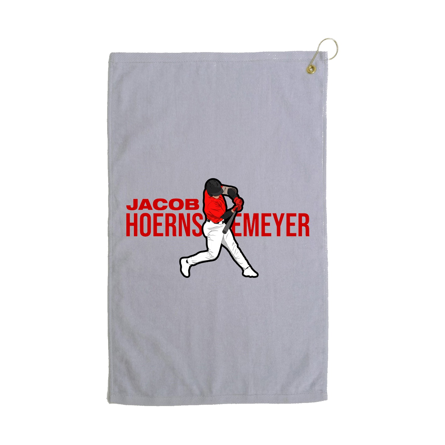 Golf Towel — Player Name in Grey