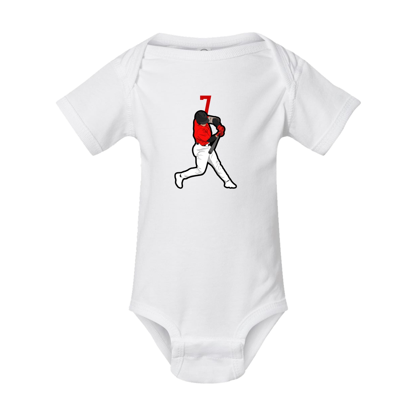 Baby Onesie — Number Top in White