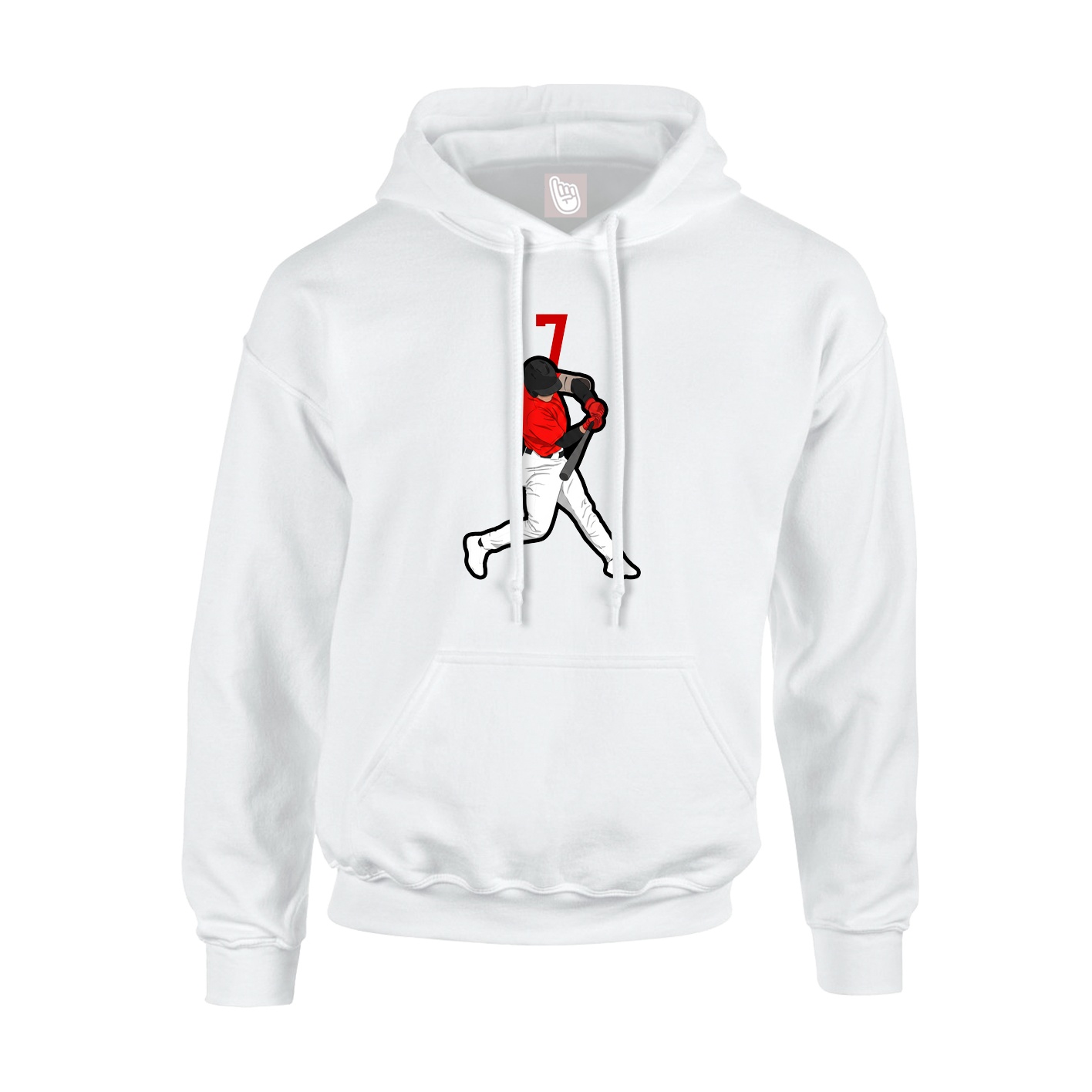 Hoodie — Number Top in White