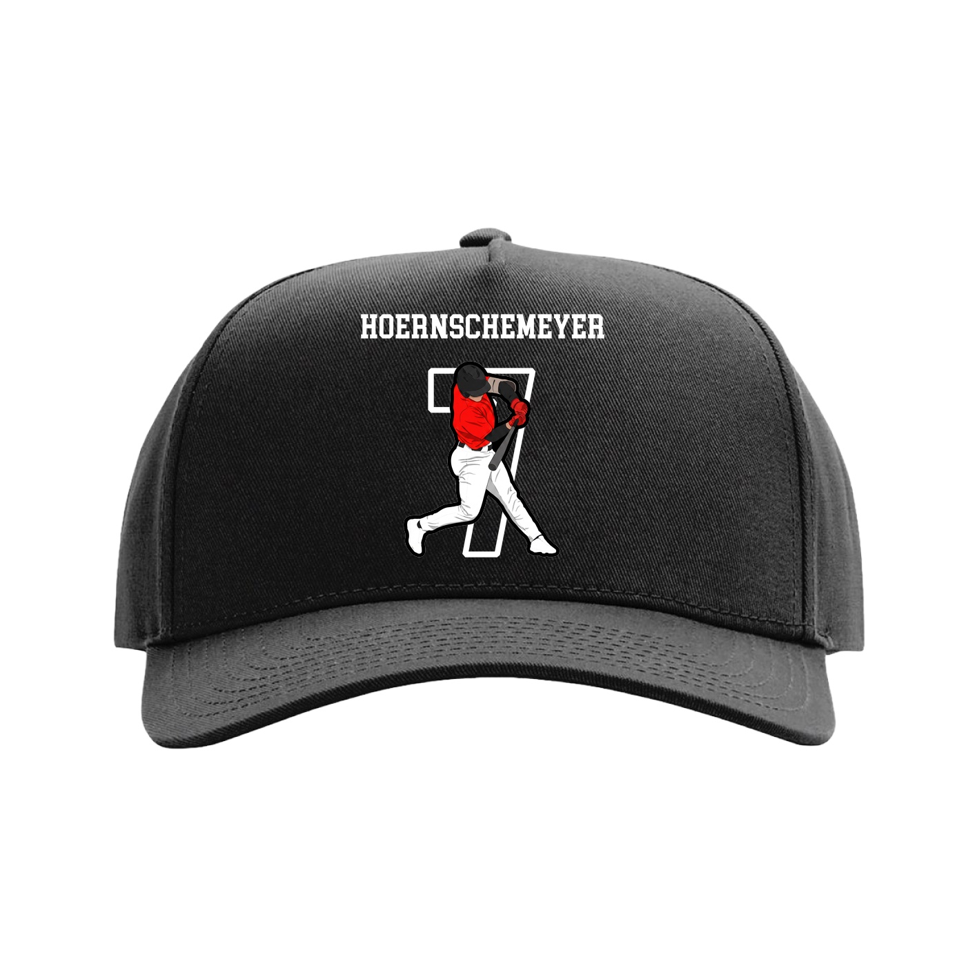 Full Fabric Five-Panel Champ Cap — Shirsey in Black