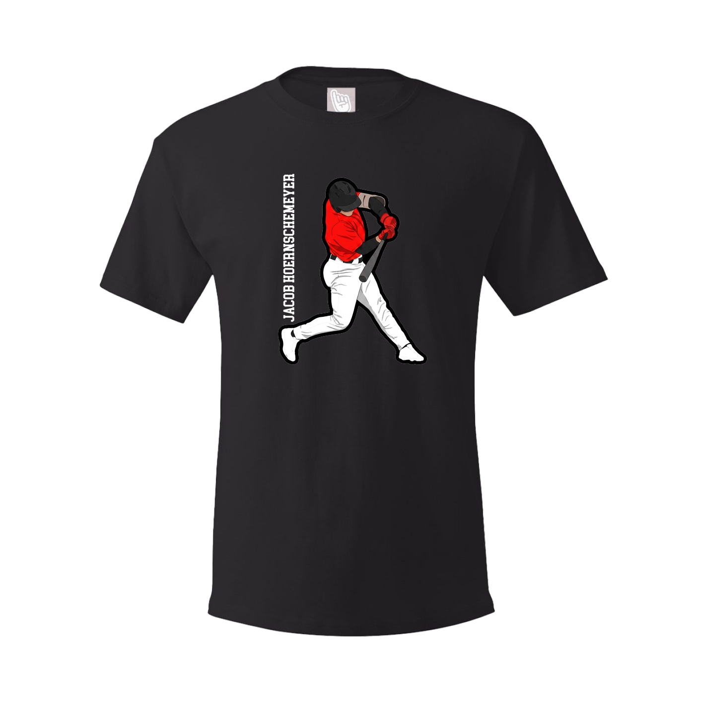 Tee — Name Vertical in Black