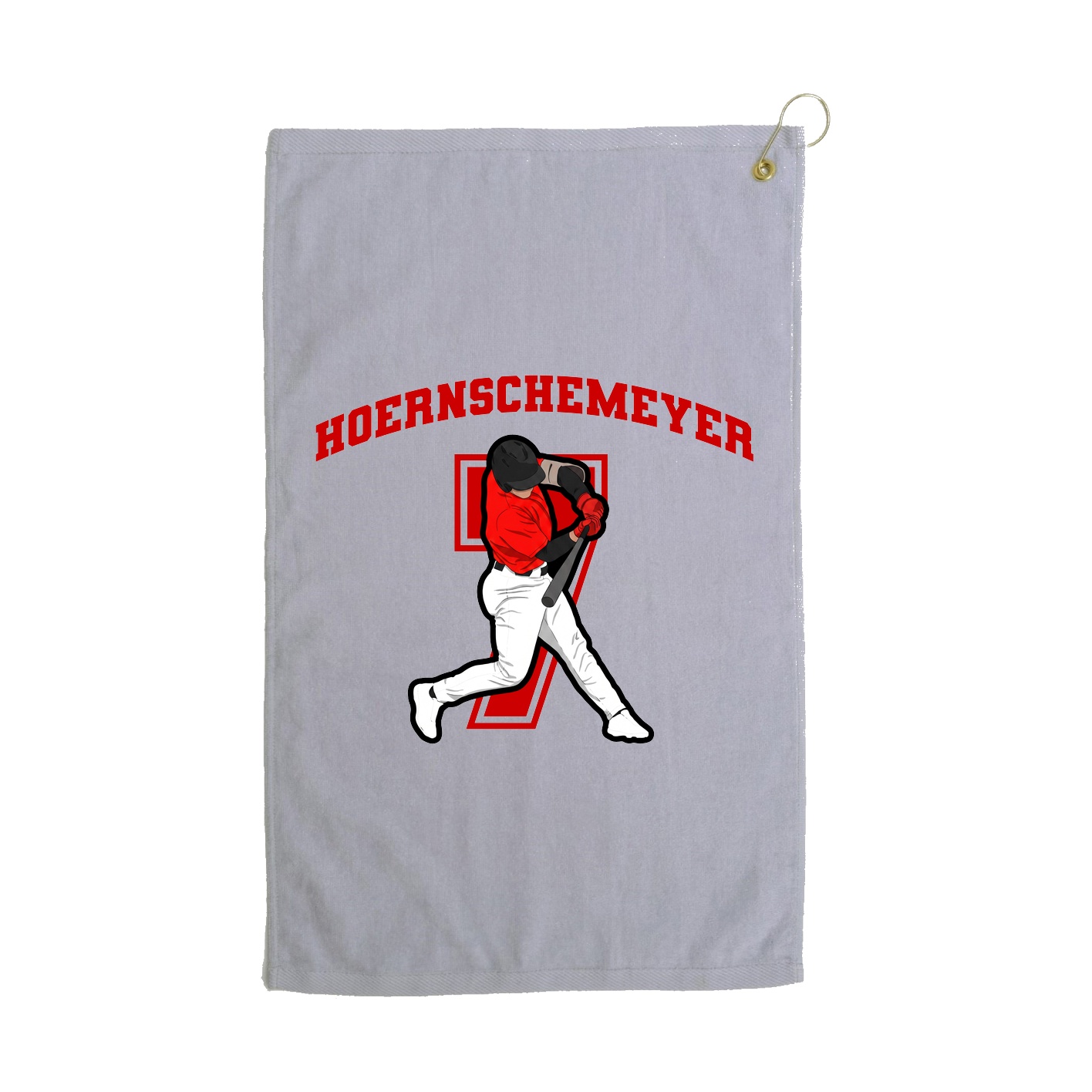 Golf Towel — Number in Grey