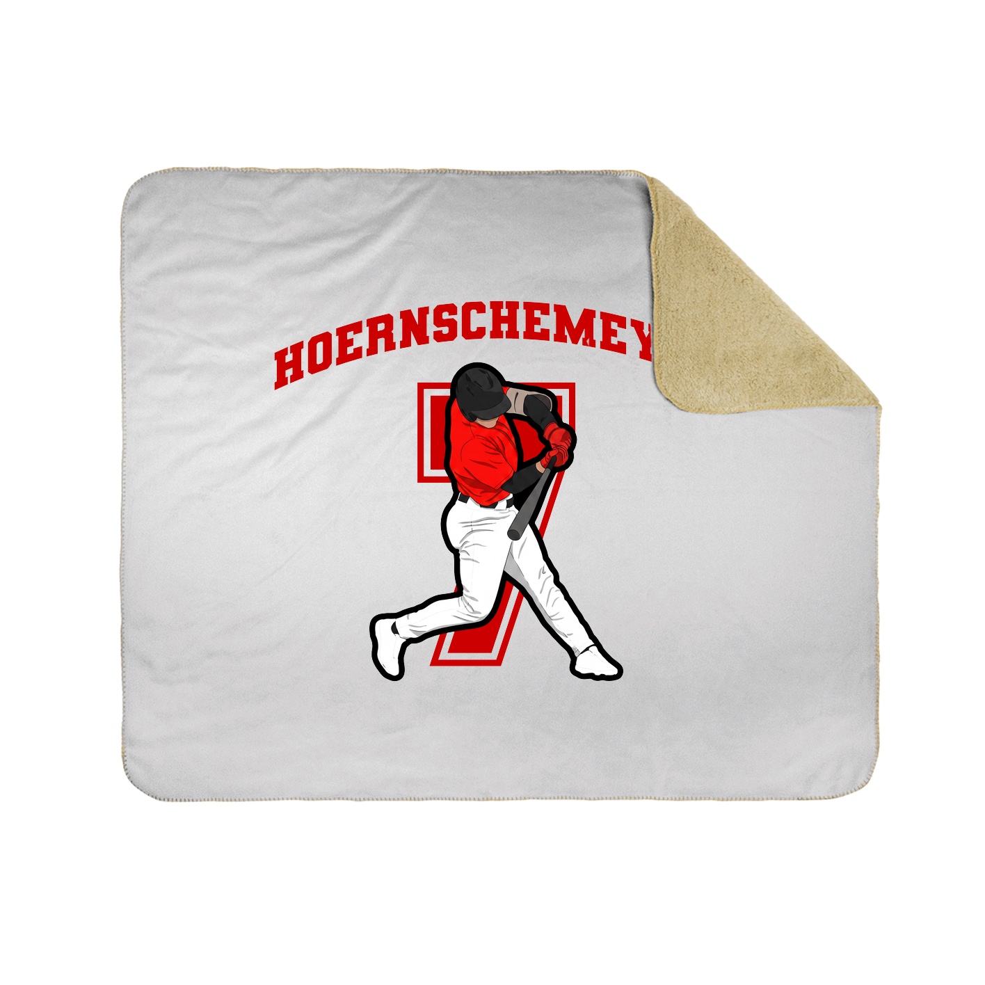 Throw Blanket — Number in White