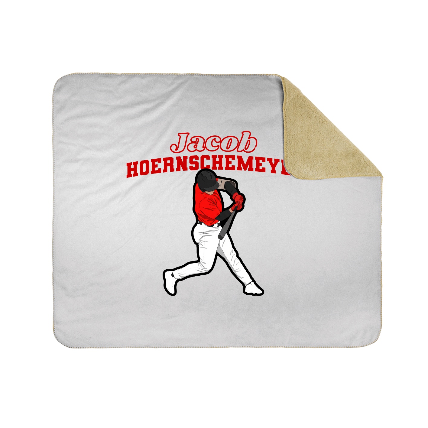 Throw Blanket — Name Arch in White