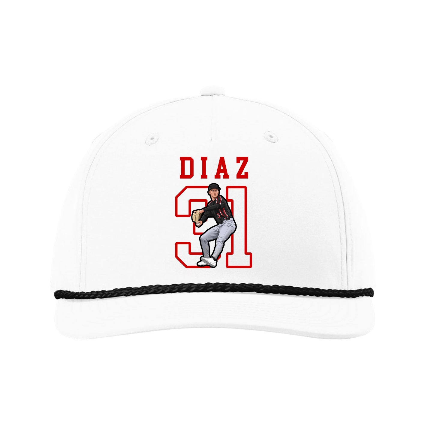 Five-Panel Classic Rope Cap — Shirsey in White