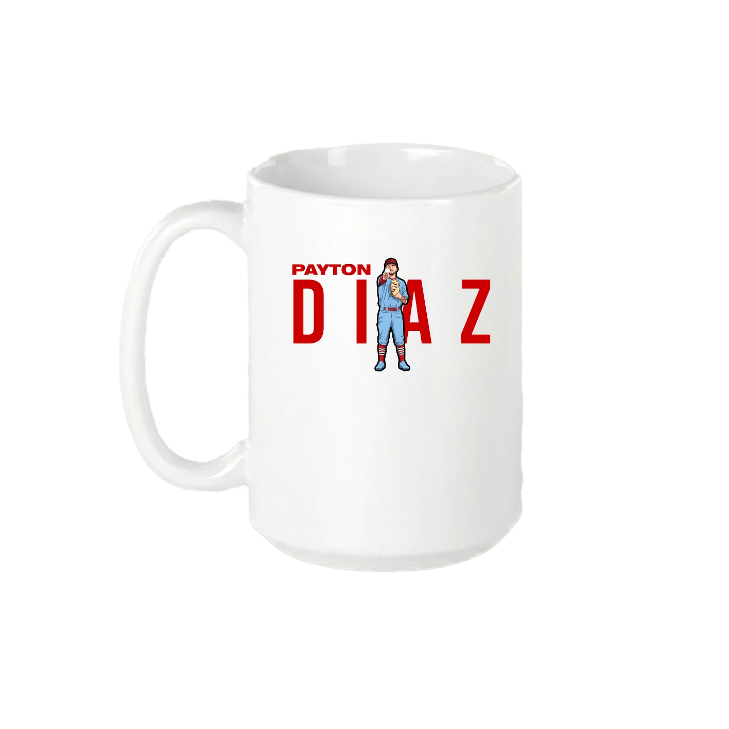 15oz Coffee Mug — Player Name in White