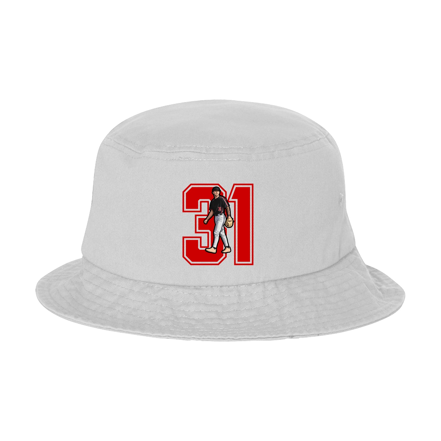 Bucket Cap — Number in White