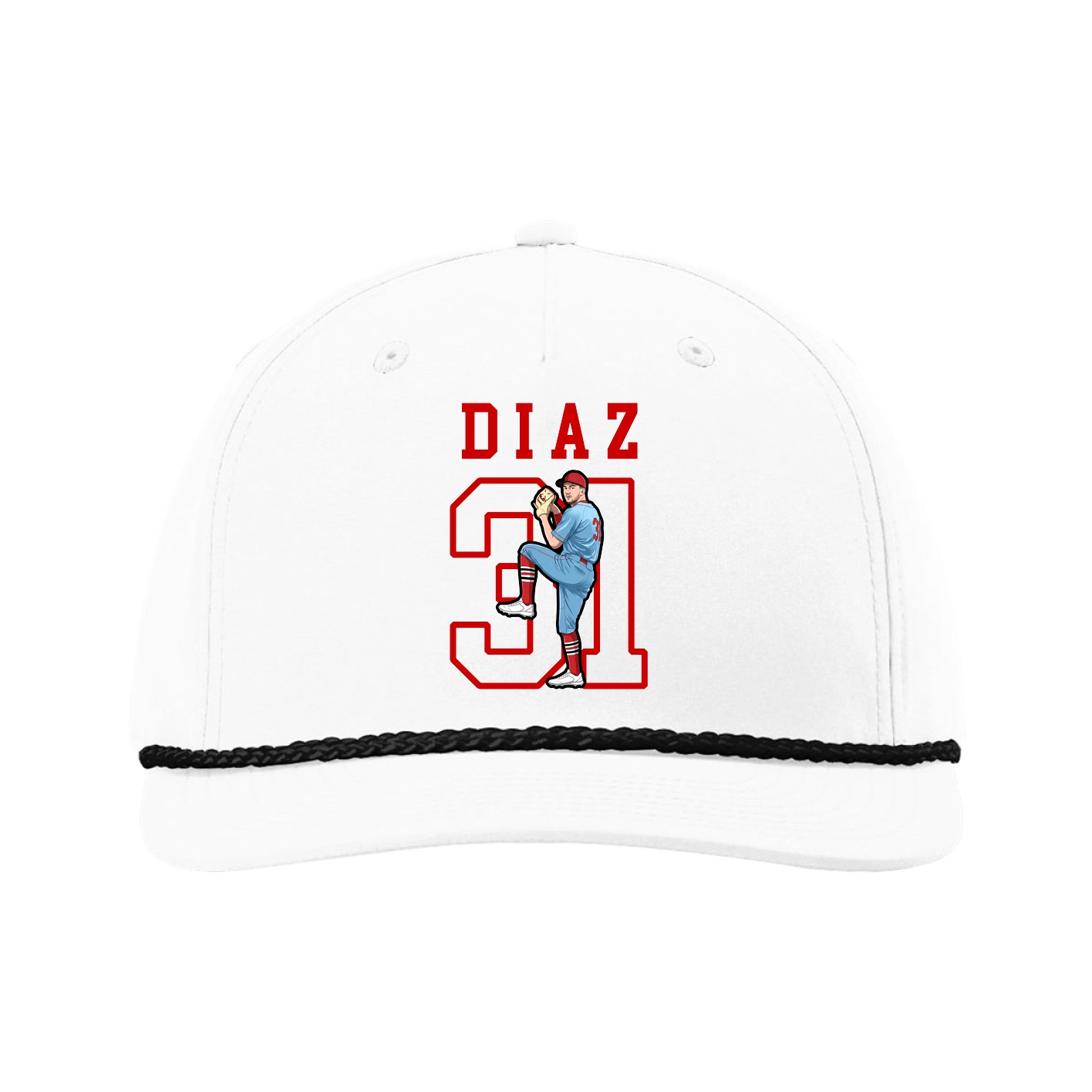Five-Panel Classic Rope Cap — Shirsey in White