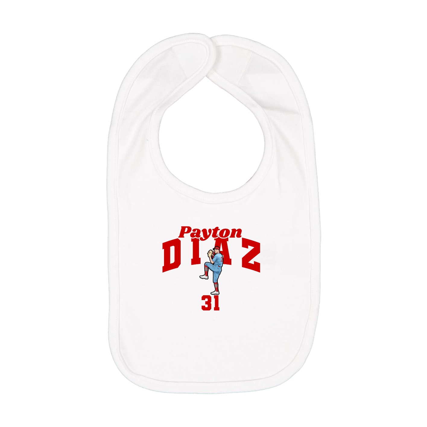 Infant Bib — Signature Arch in White