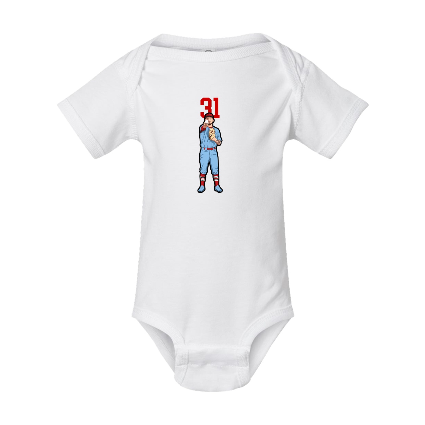 Baby Onesie — Number Top in White
