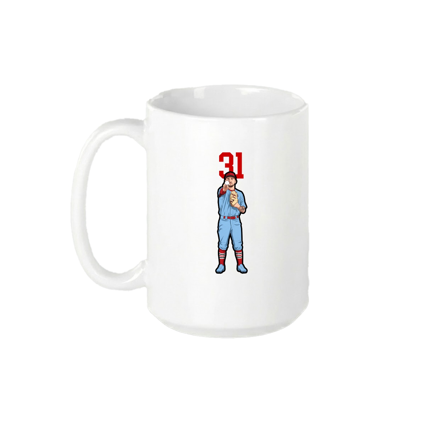 15oz Coffee Mug — Number Top in White