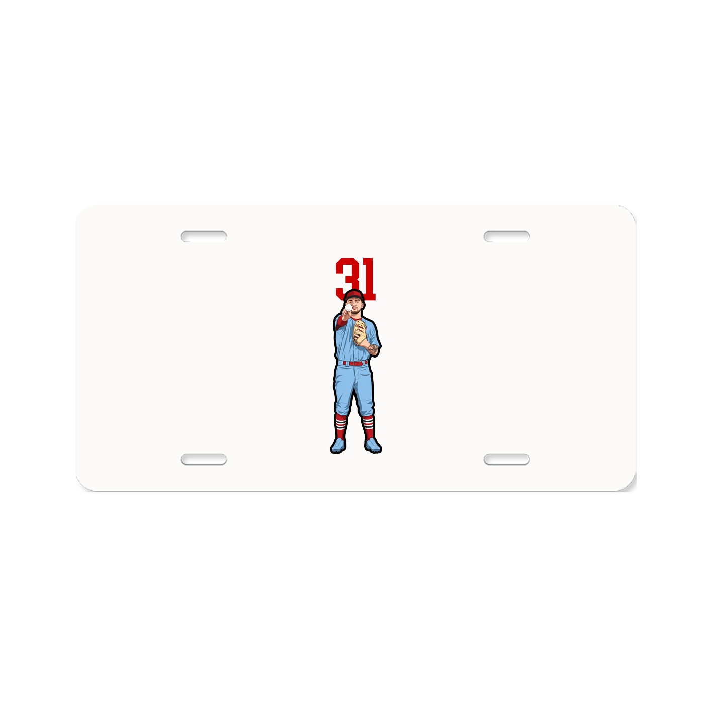 License Plate — Number Top in Classic