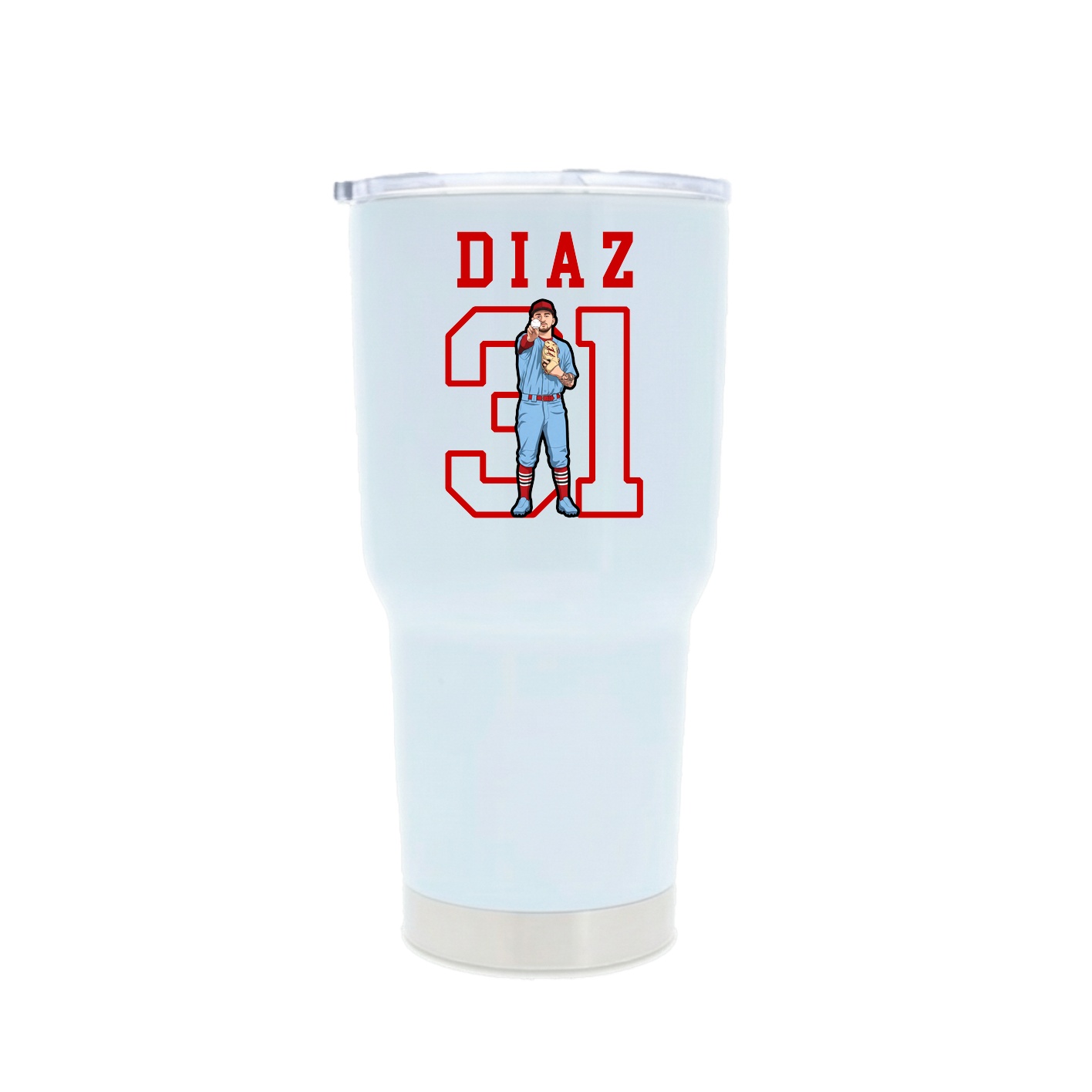 30oz Stainless Steel Tumbler — Shirsey in White