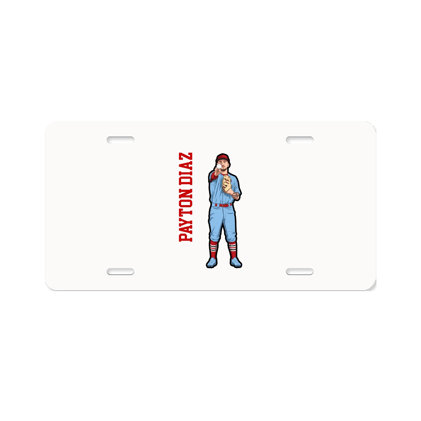 License Plate — Name Vertical in Classic