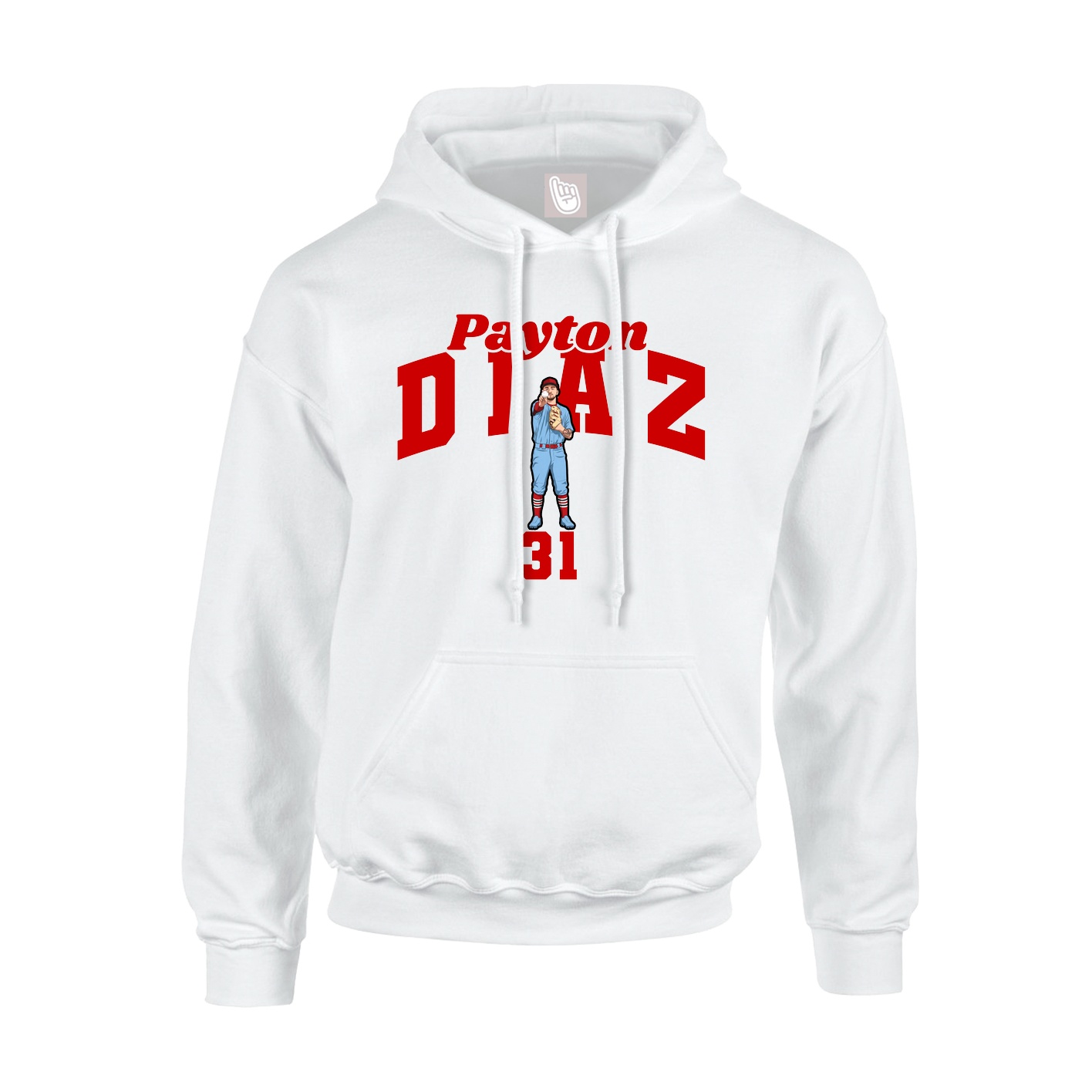 Hoodie — Signature Arch in White