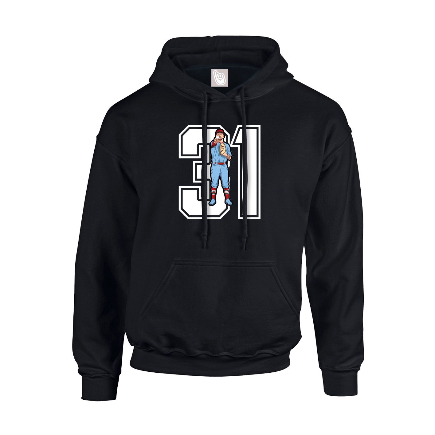 Hoodie — Number in Black
