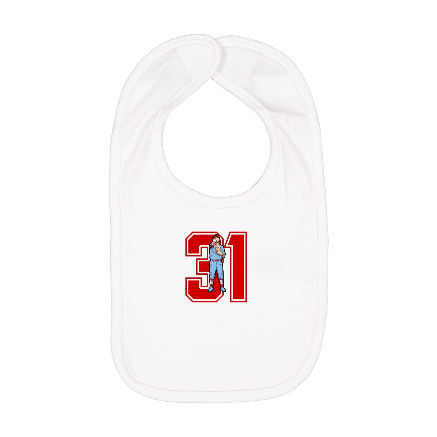 Infant Bib — Number in White