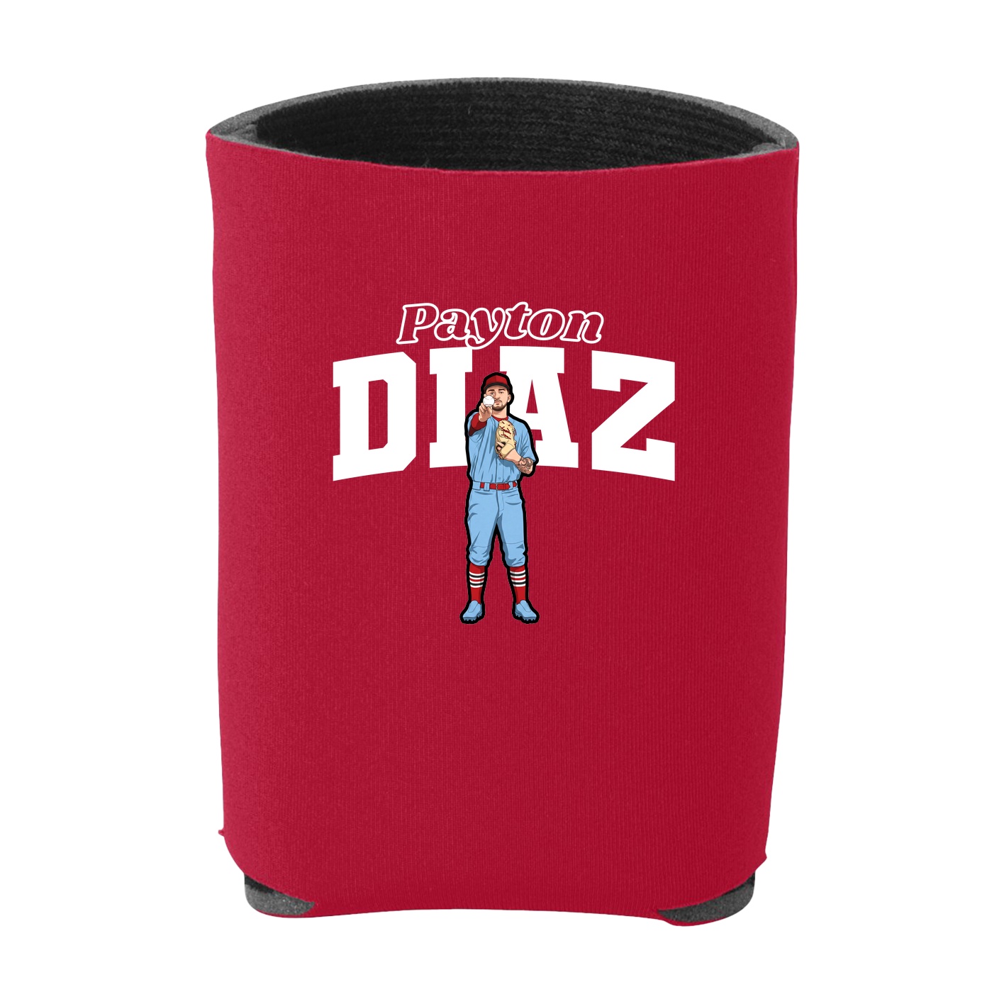 Can Holder — Name Arch in Red