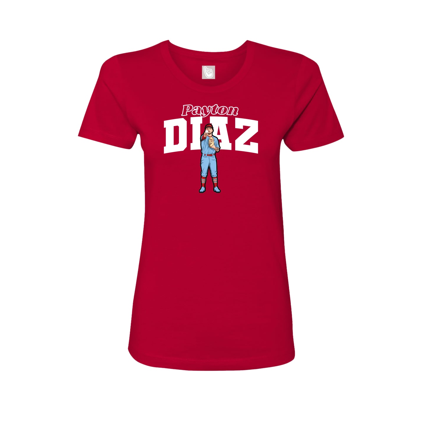 Womens Tee — Name Arch in Red