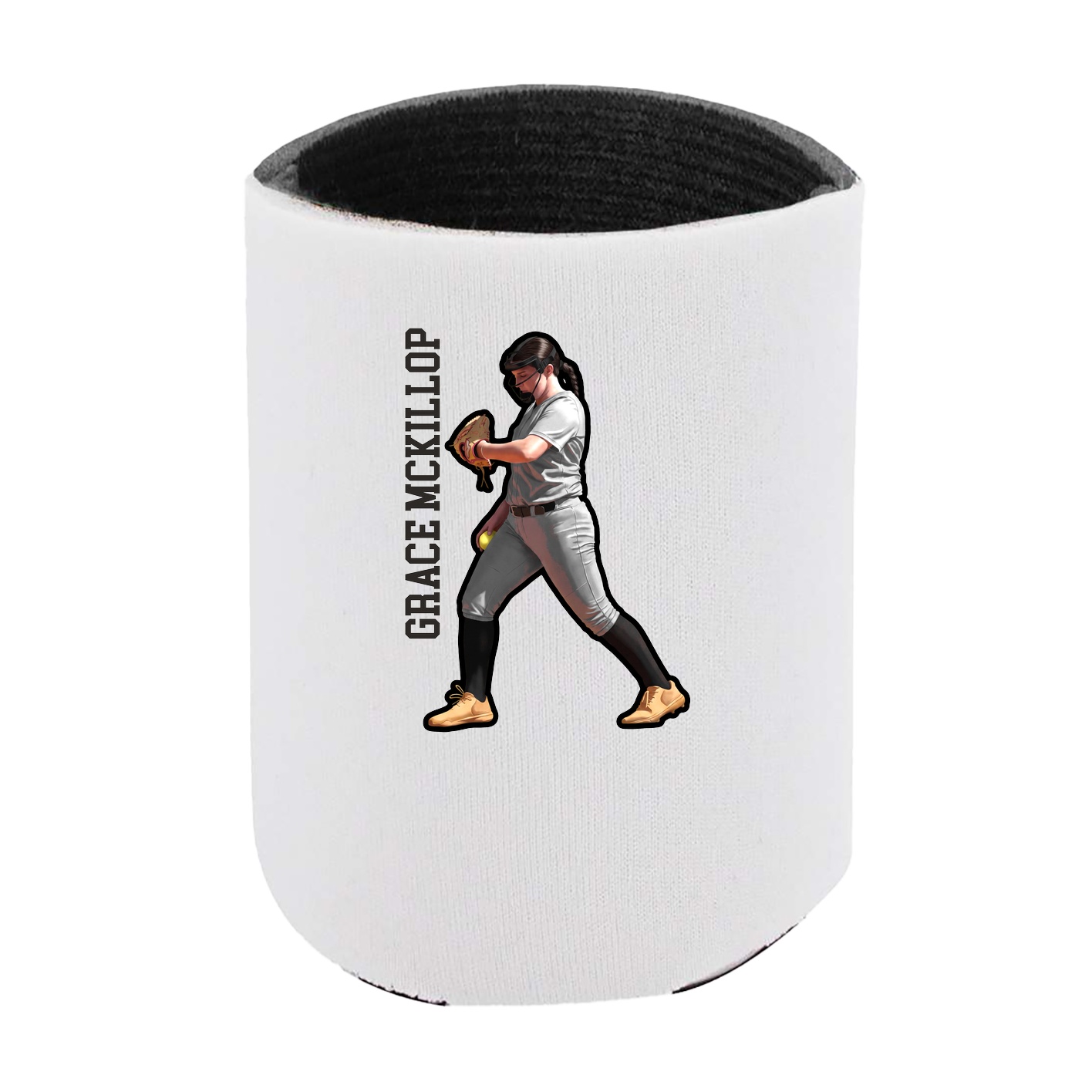 Can Holder — Name Vertical in White