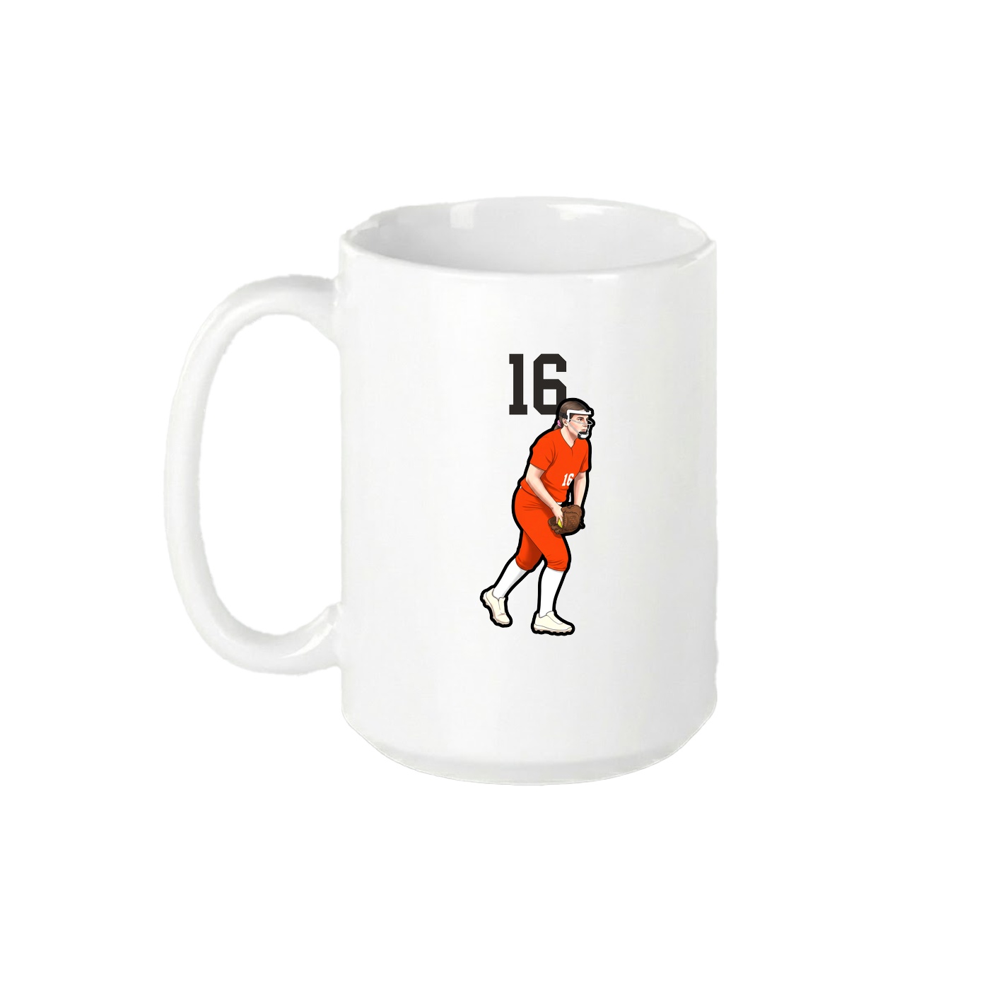 15oz Coffee Mug — Number Top in White