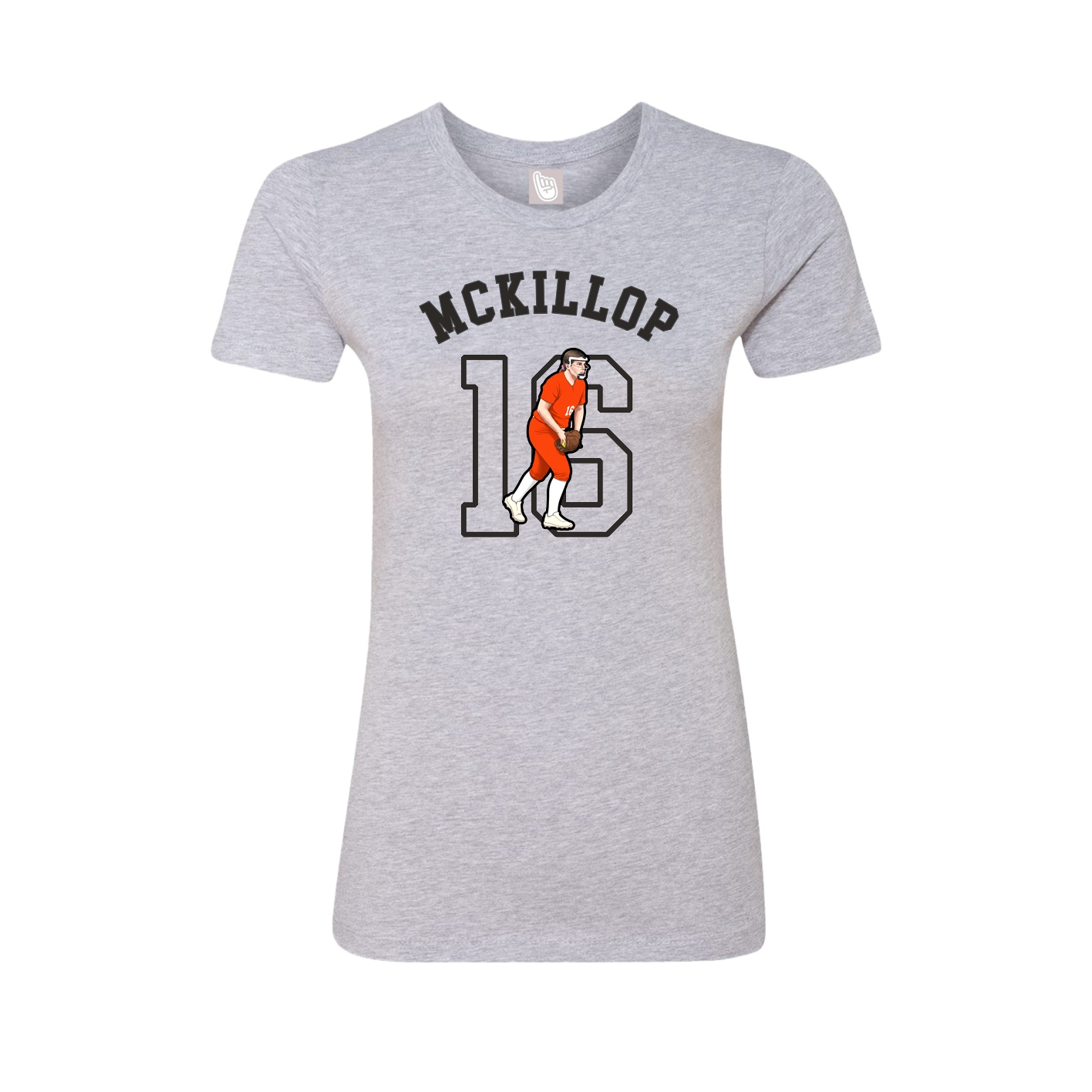 Fitted Women's Tee — Shirsey Arch in Grey