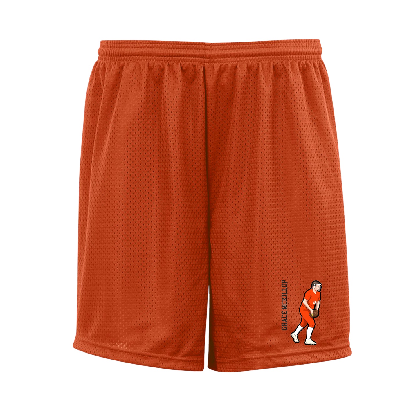 Shorts — Name Vertical in Orange