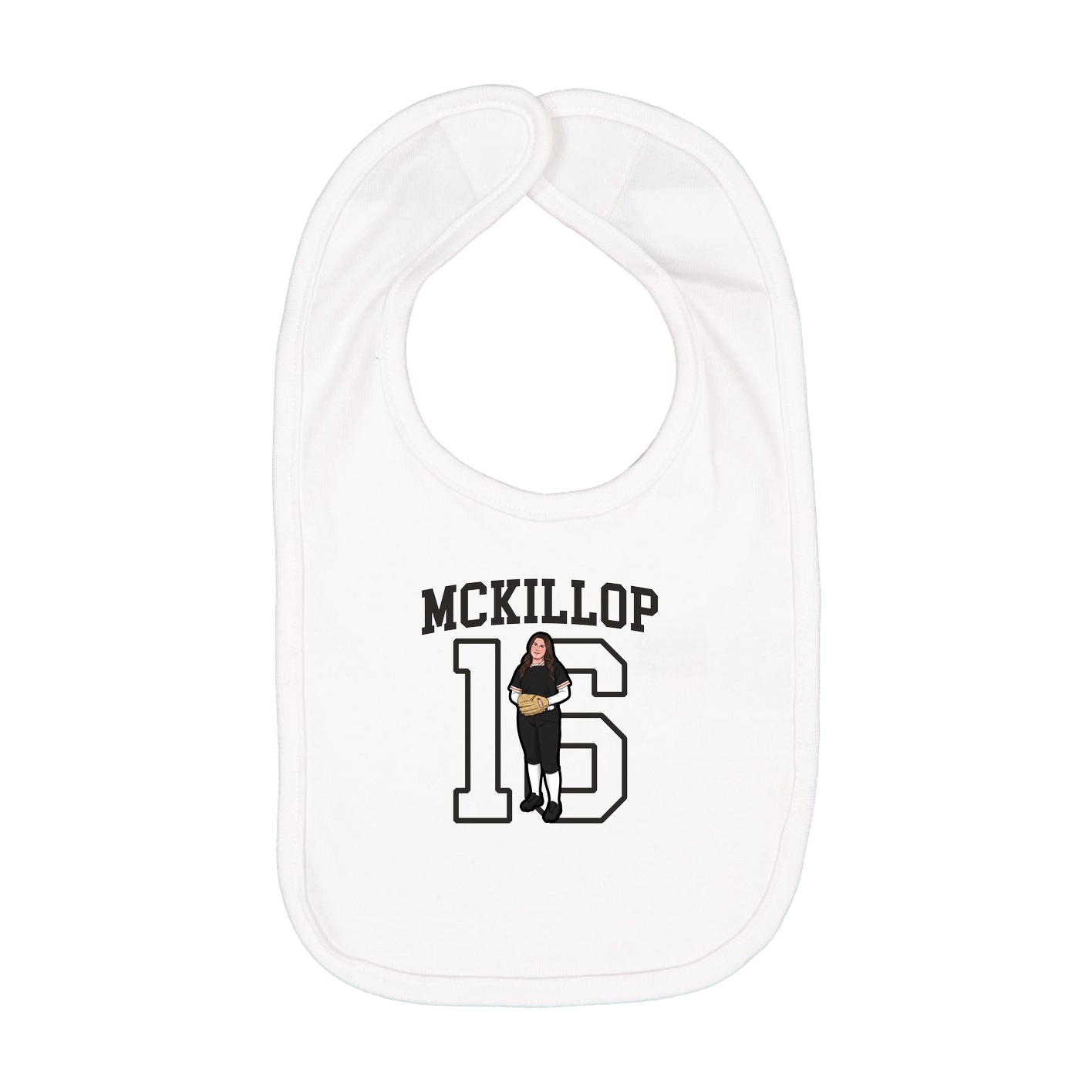 Infant Bib — Shirsey in White