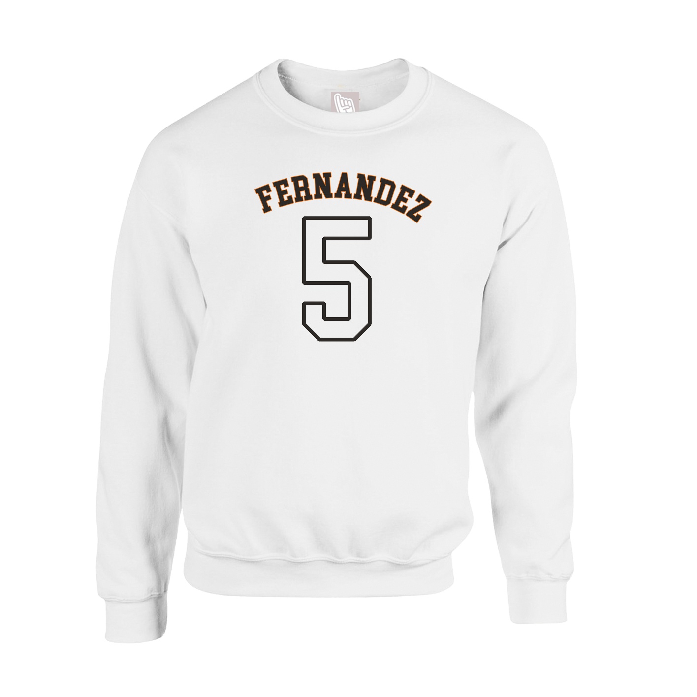 Fleece Crew — Shirsey Arch in White