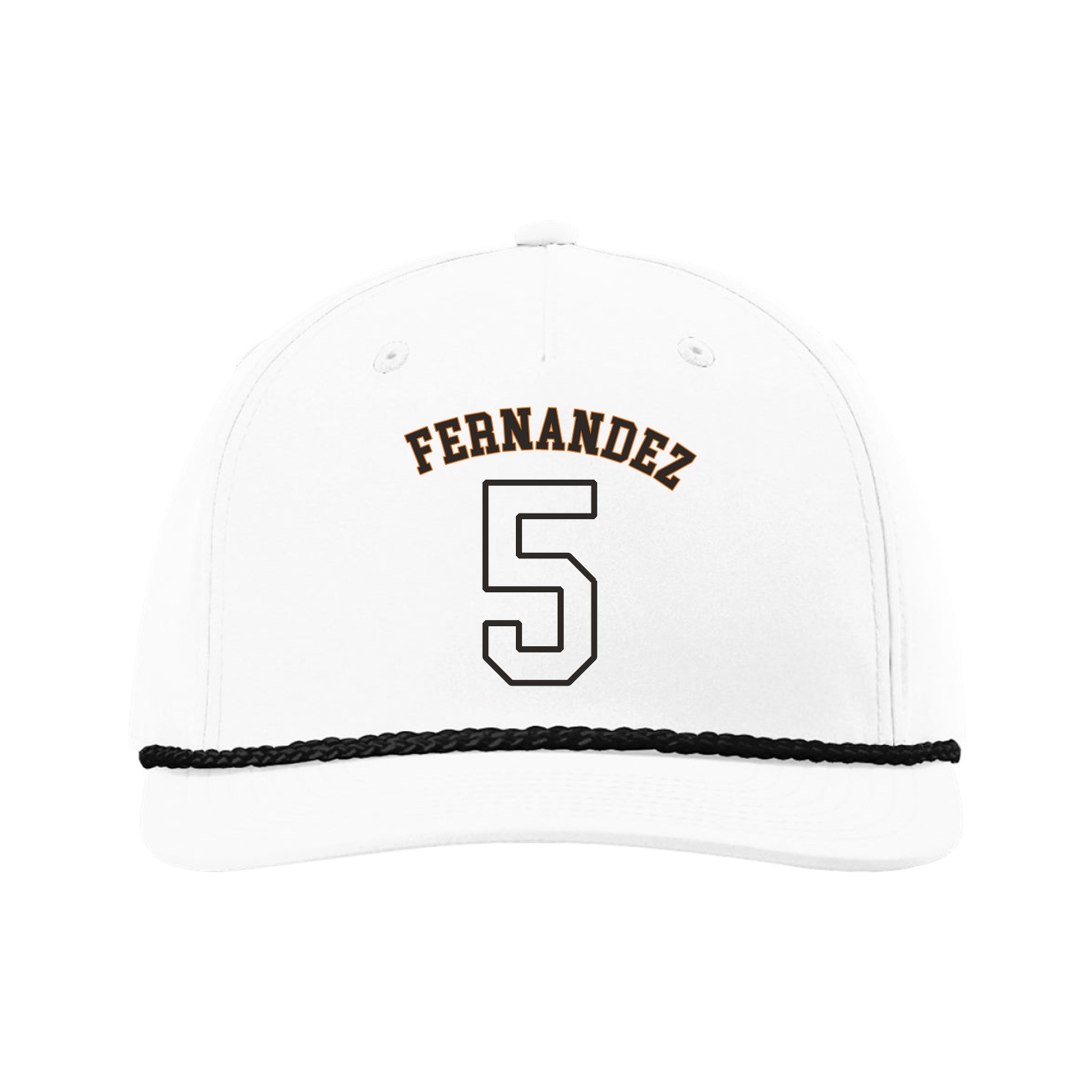 Five-Panel Classic Rope Cap — Shirsey Arch in White