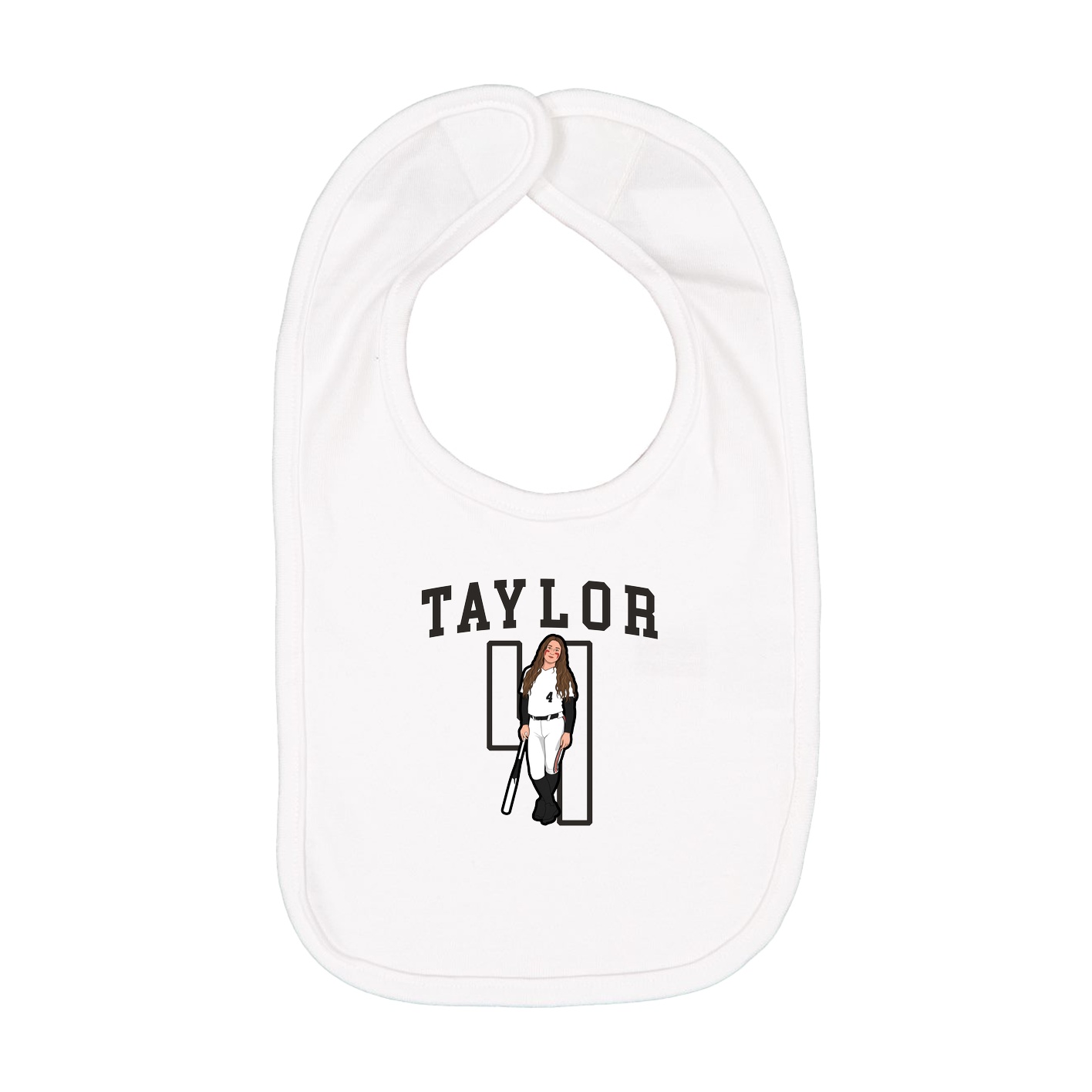 Infant Bib — Shirsey in White