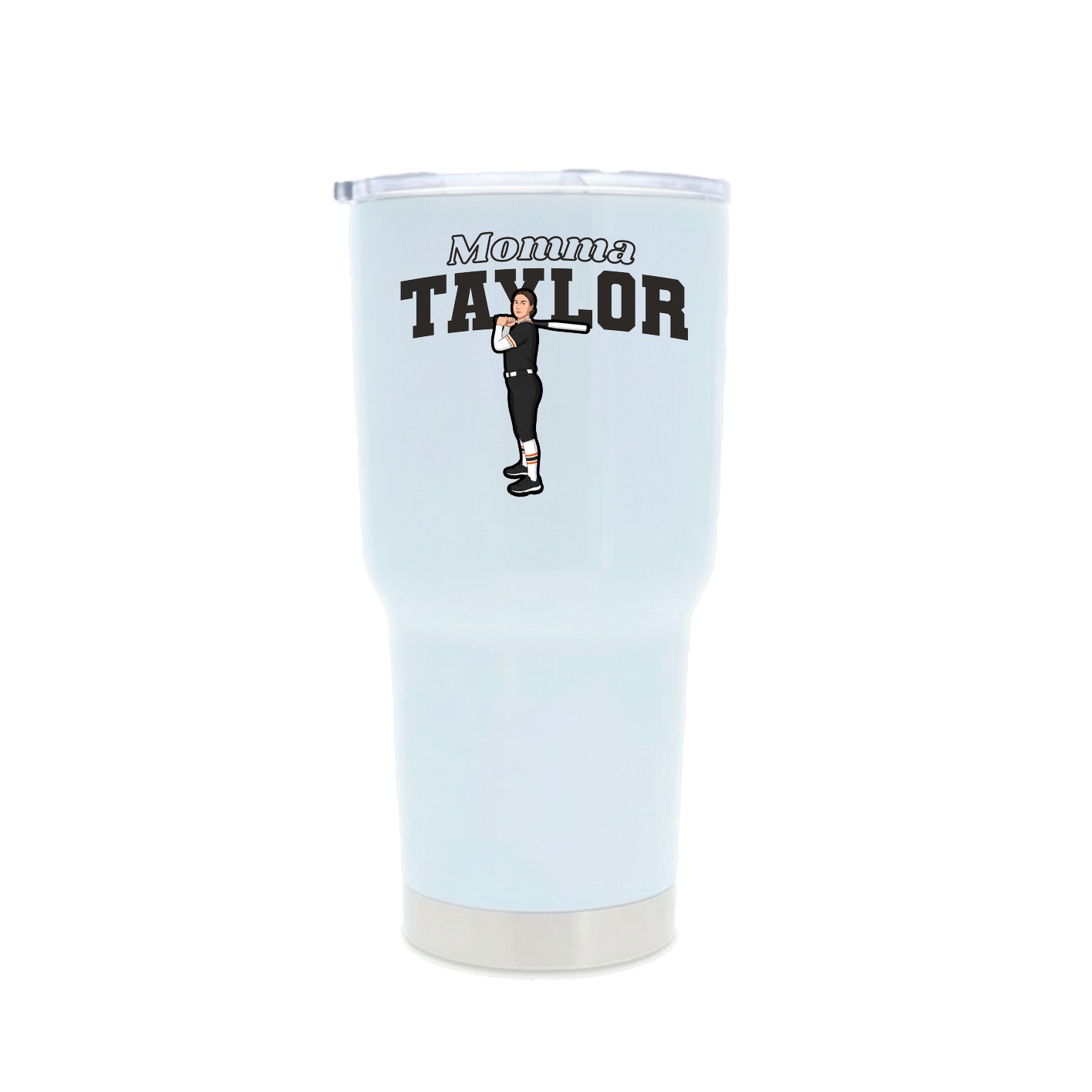 30oz Stainless Steel Tumbler — Mothers Day Block in White