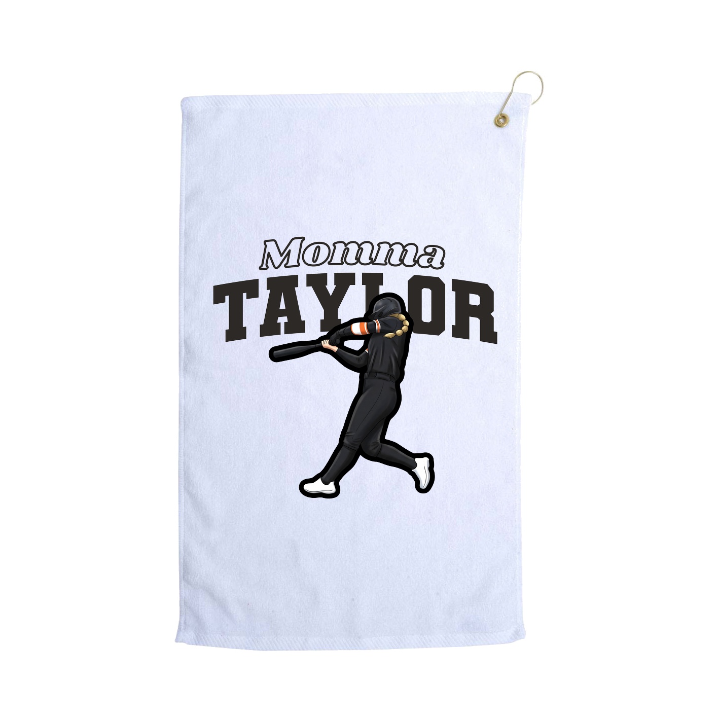 Golf Towel — Mothers Day Block in White