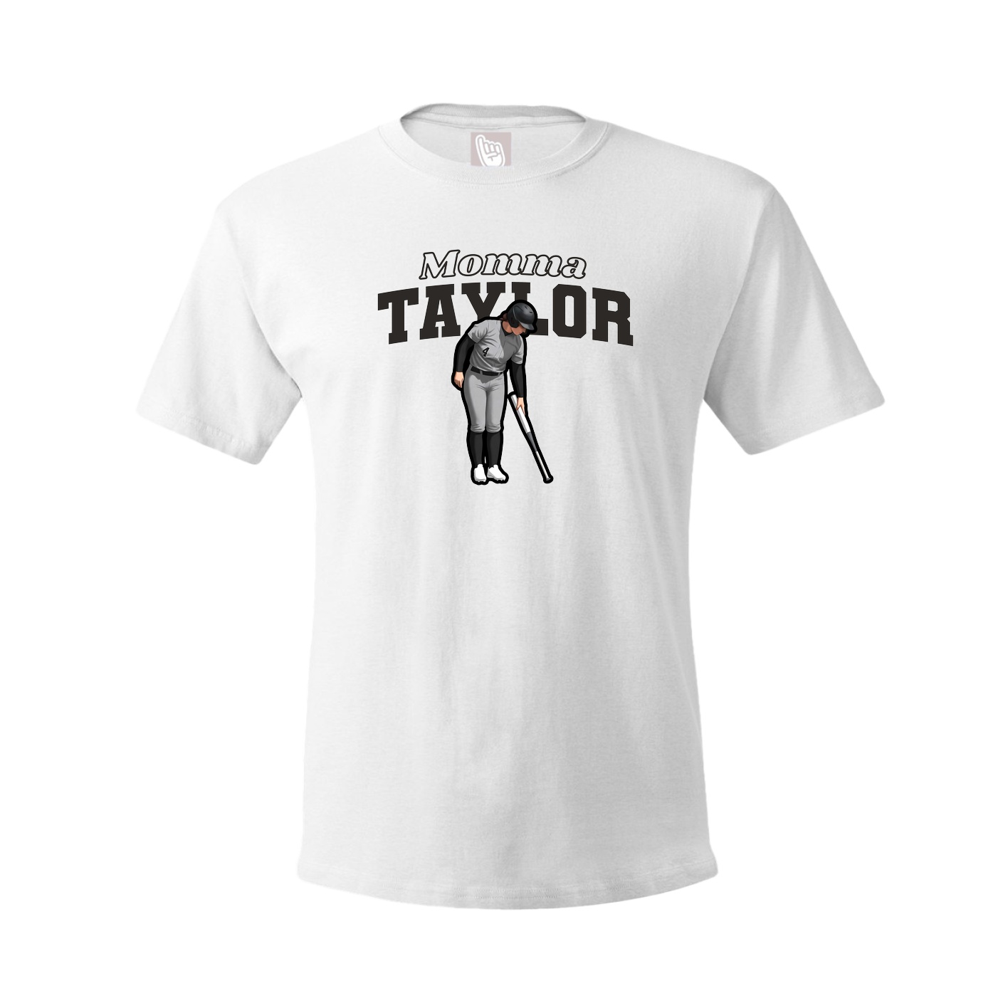 Youth Tee — Mothers Day Block in White