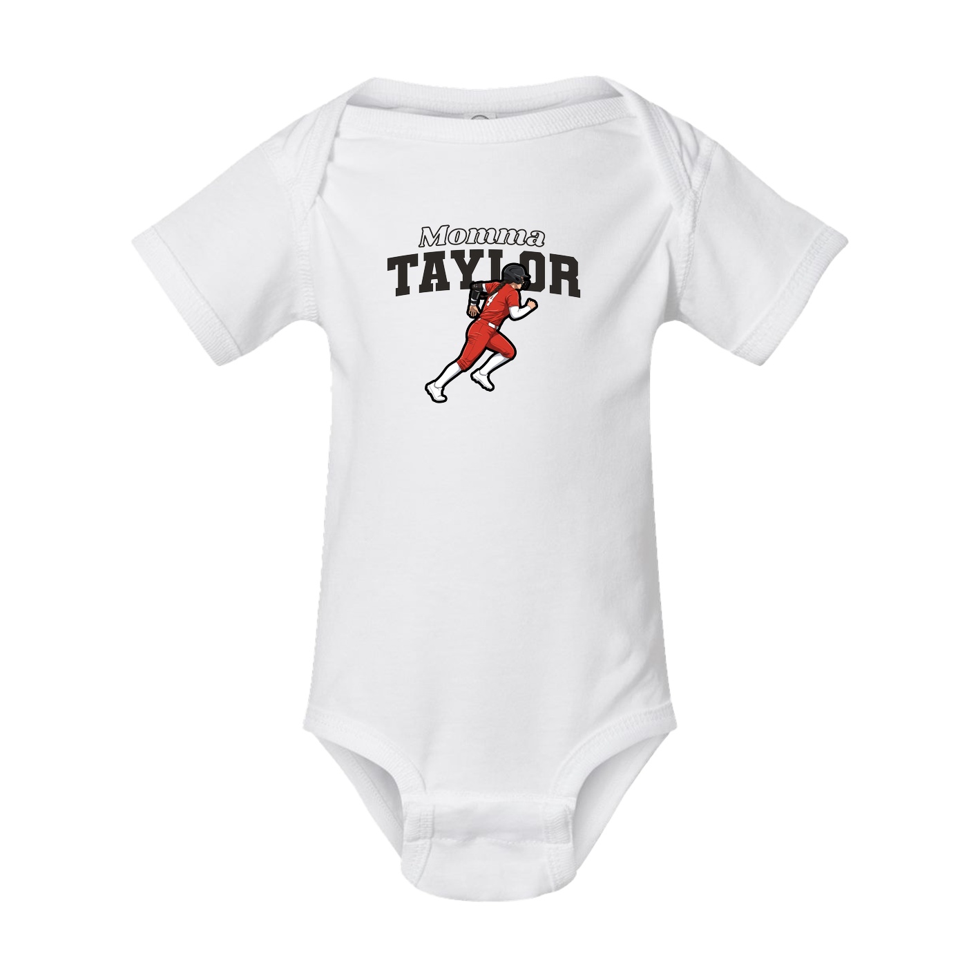 Baby Onesie — Mothers Day Block in White