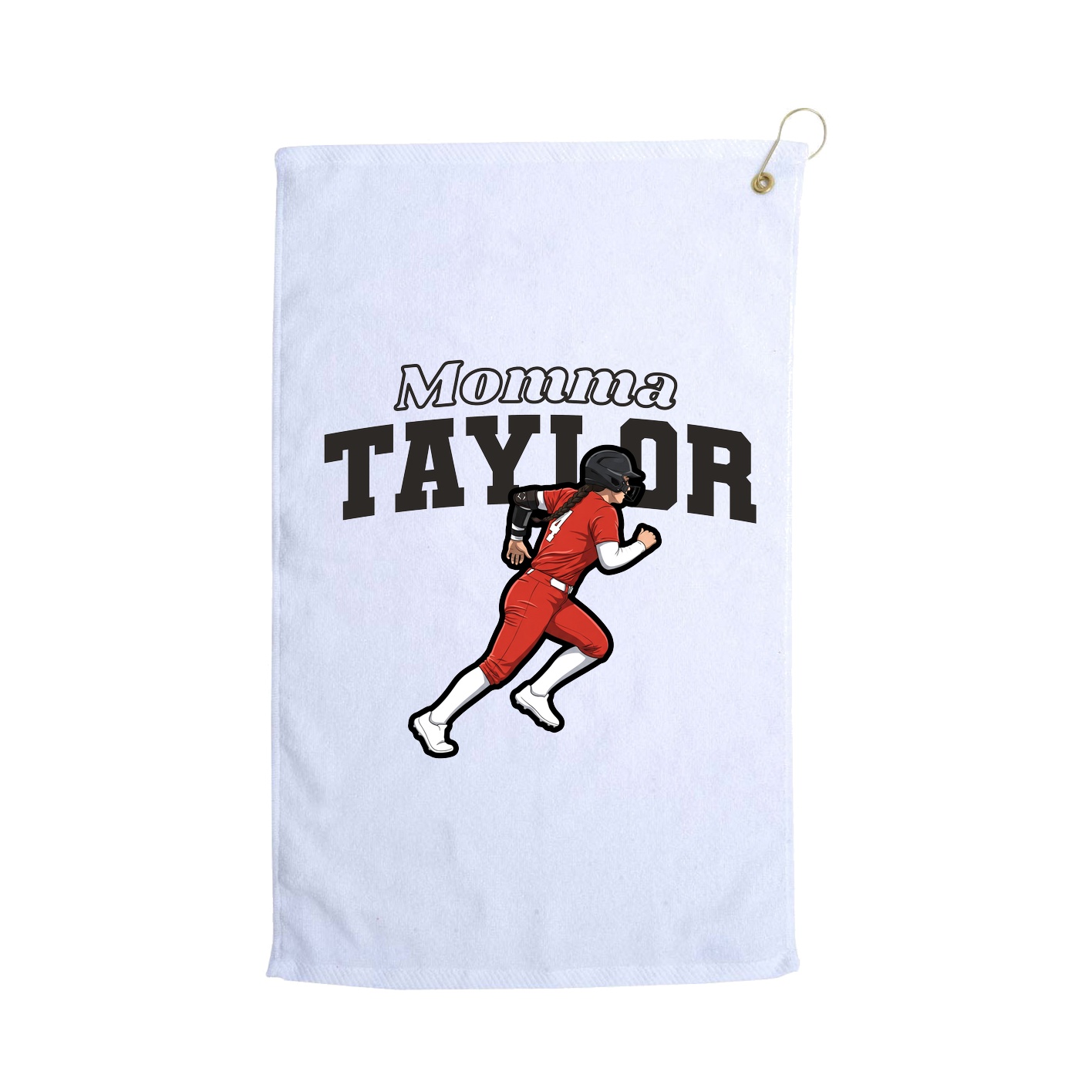 Golf Towel — Mothers Day Block in White