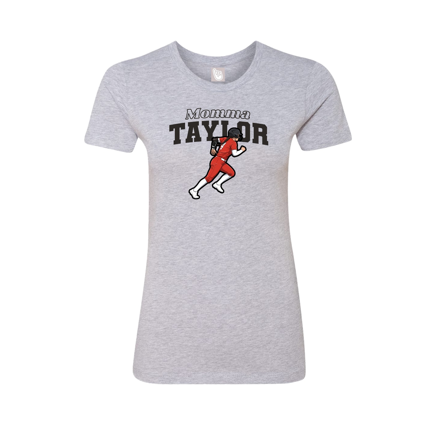 Womens Tee — Mothers Day Block in Grey