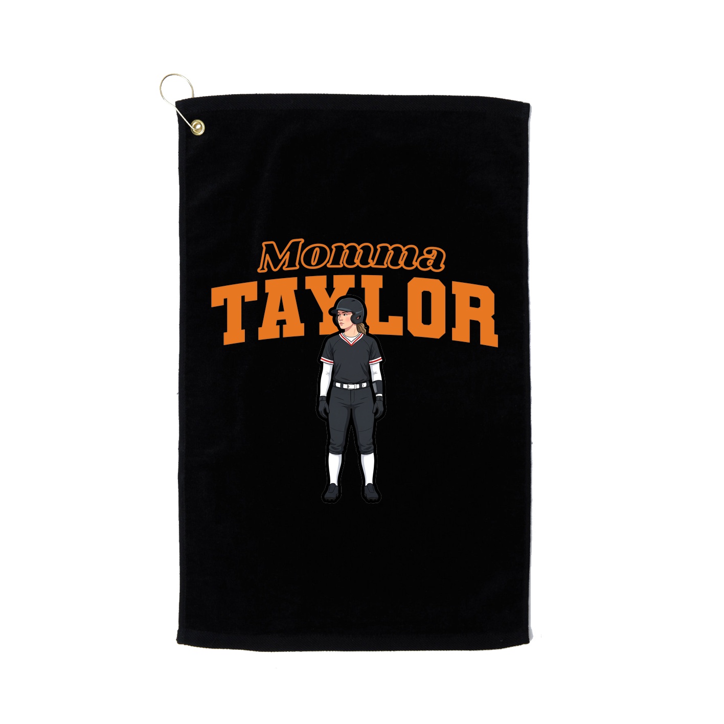 Golf Towel — Mothers Day Block in Black