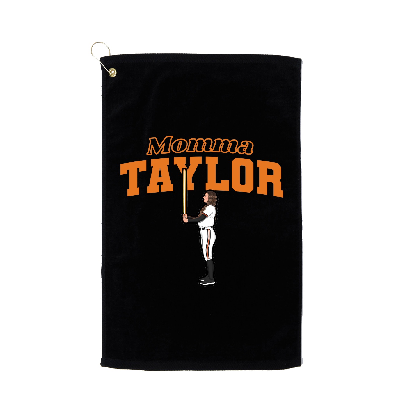 Golf Towel — Mothers Day Block in Black