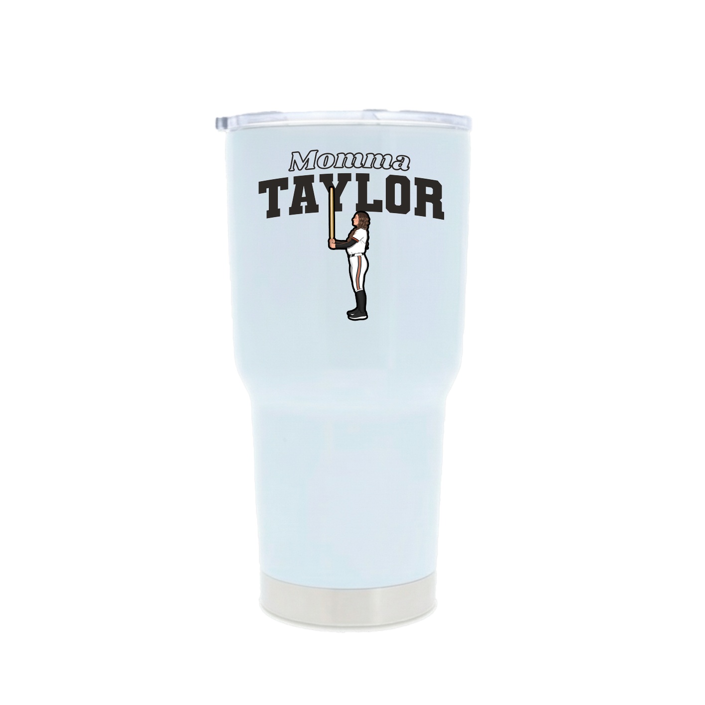 30oz Stainless Steel Tumbler — Mothers Day Block in White