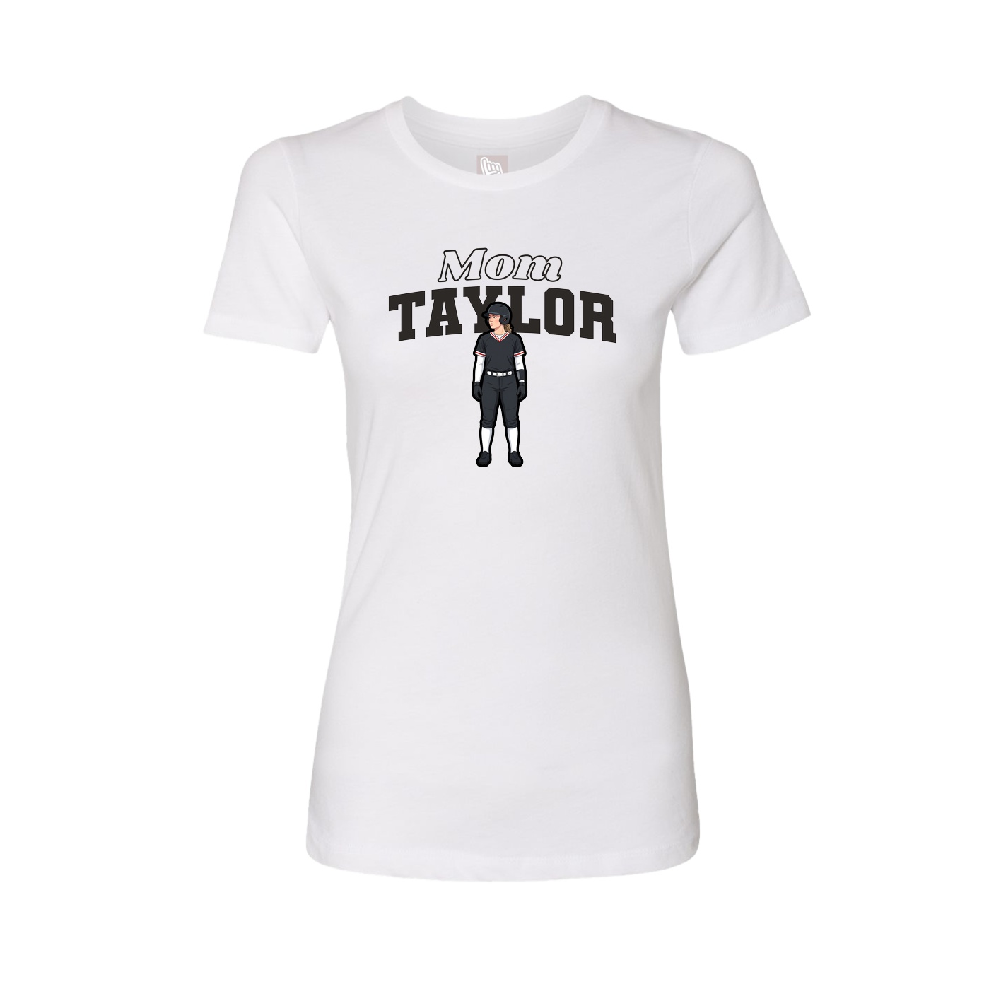 Womens Tee — Mothers Day Block in White