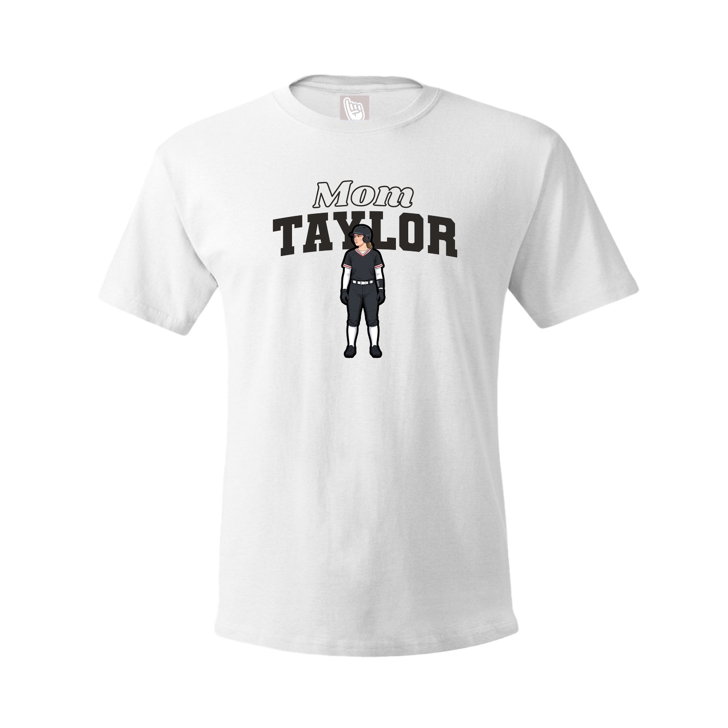 Youth Tee — Mothers Day Block in White