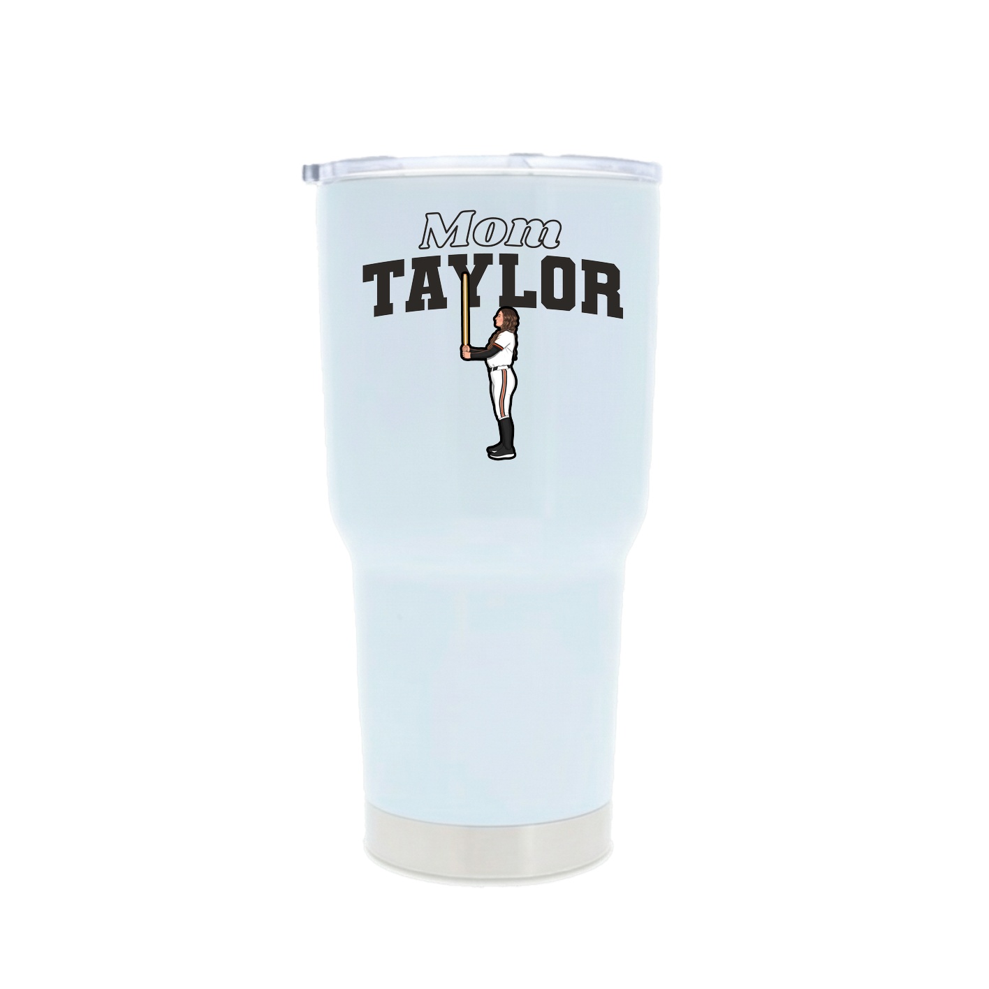 30oz Stainless Steel Tumbler — Mothers Day Block in White
