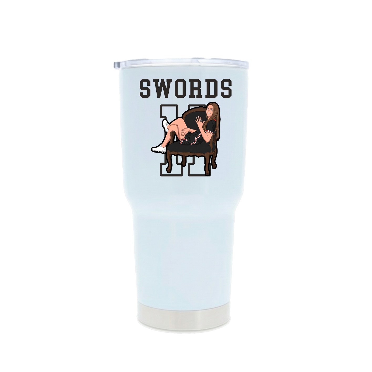 30oz Stainless Steel Tumbler — Shirsey in White