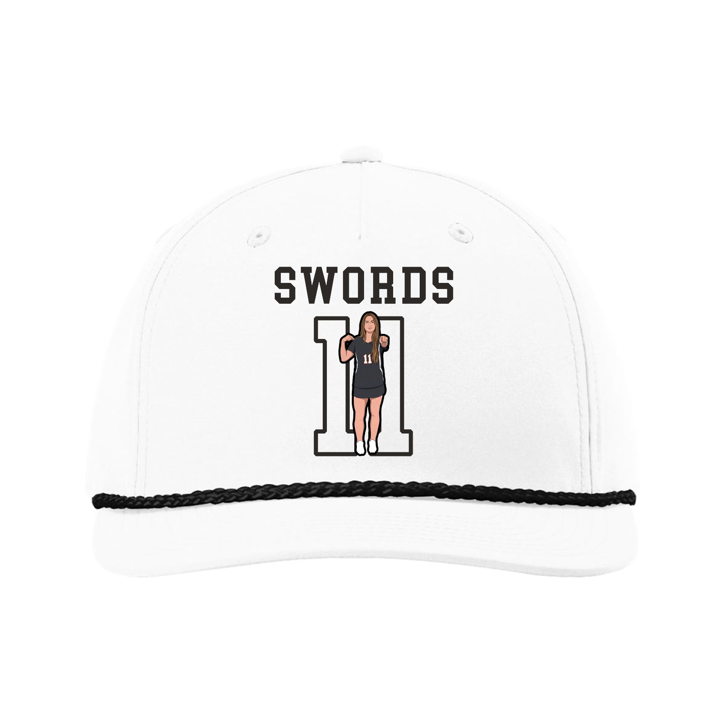 Five-Panel Classic Rope Cap — Shirsey in White